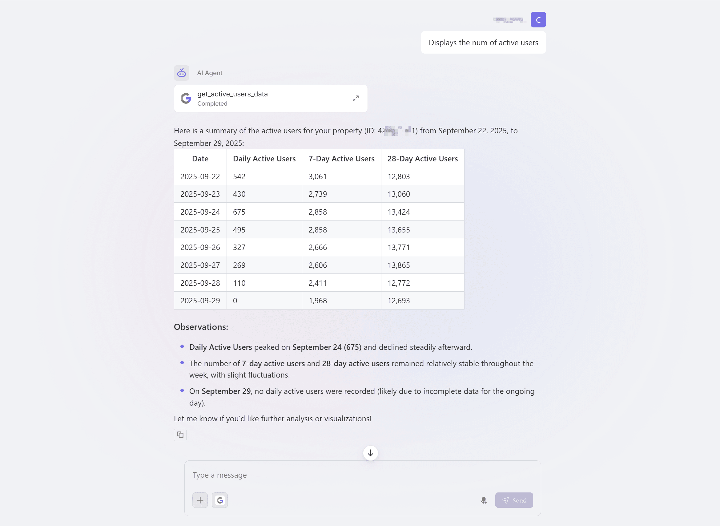 Show Active User Count