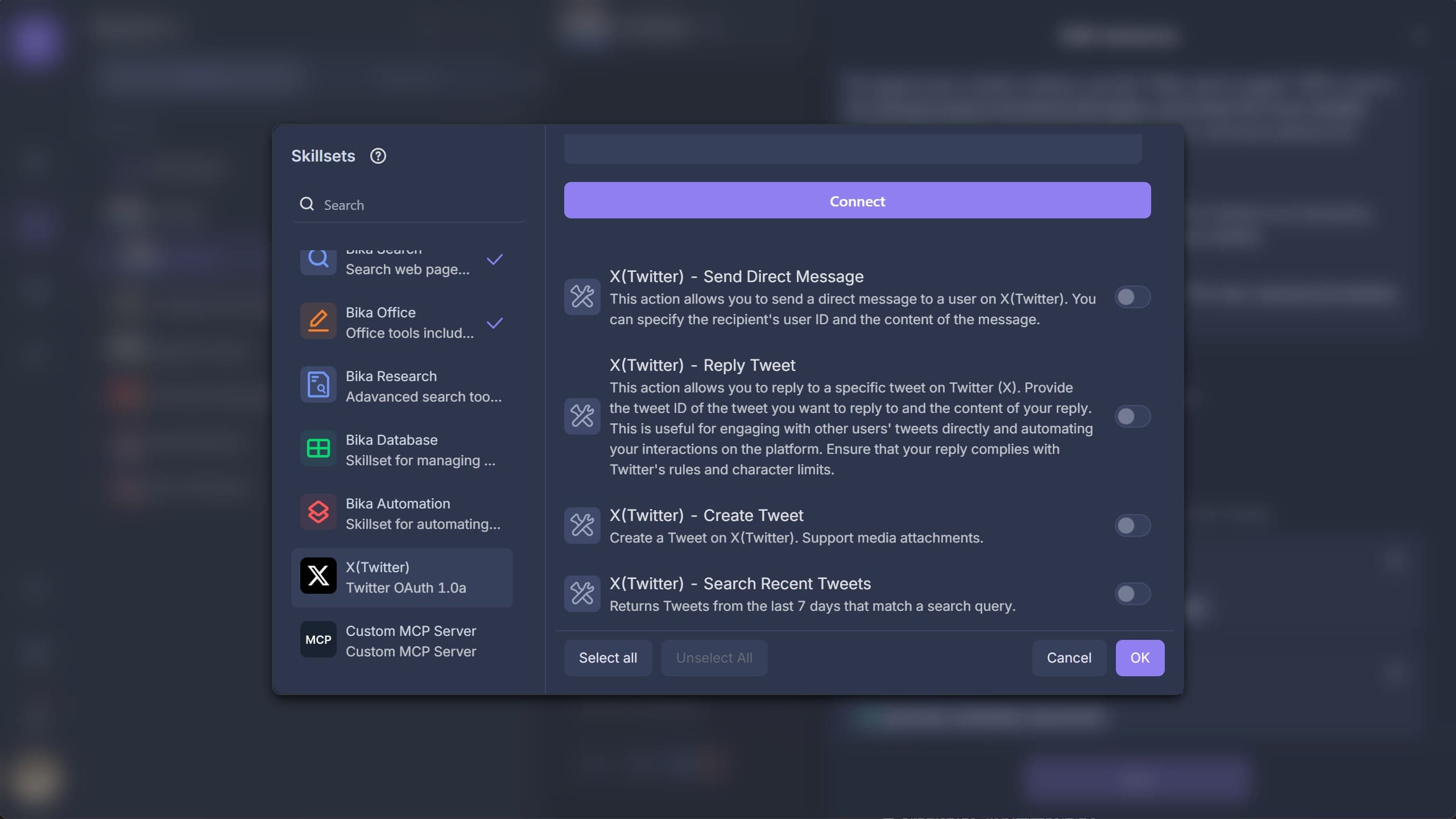 illustration of twitter skillset