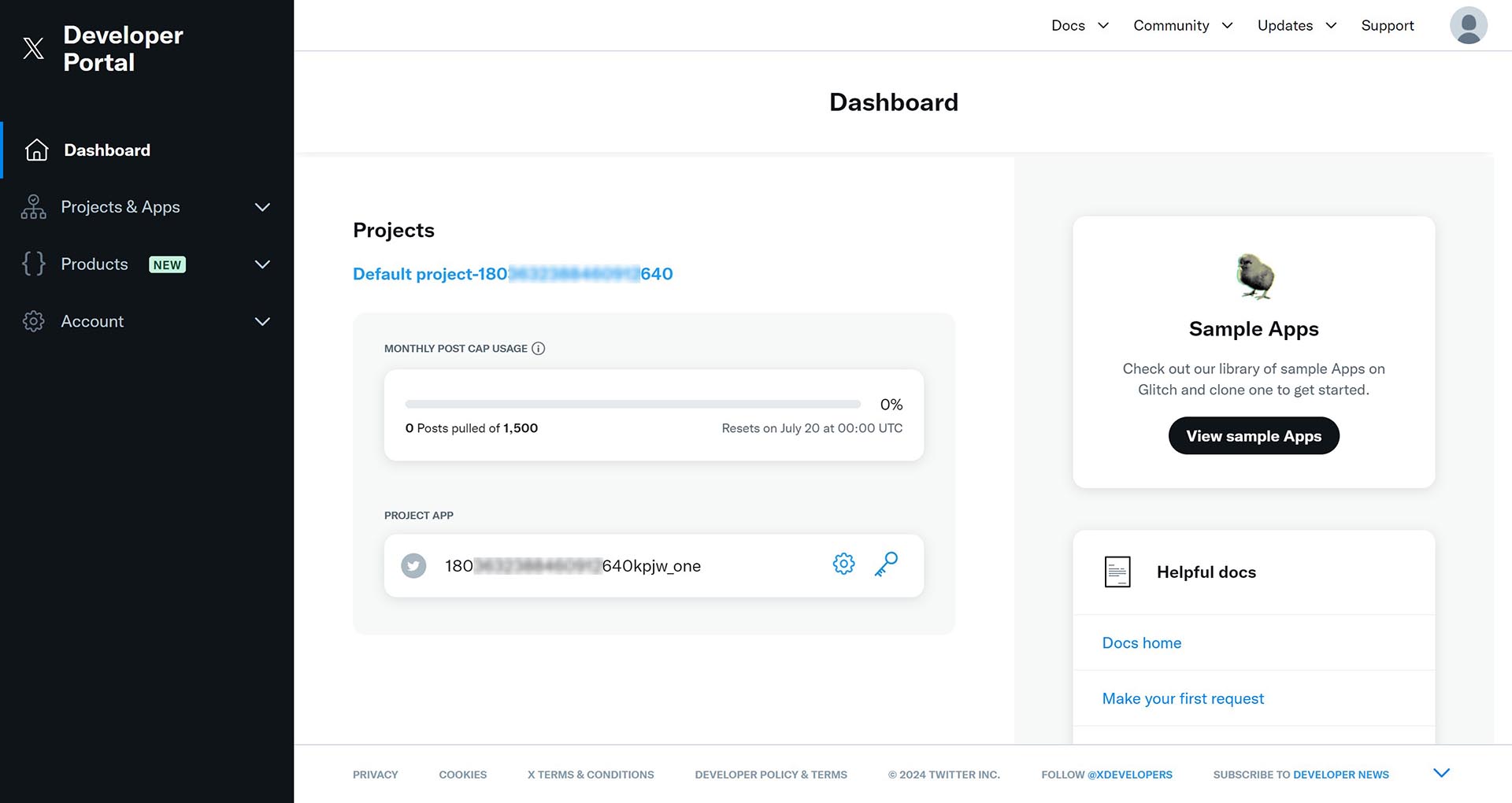 Developer Portal Dashboard