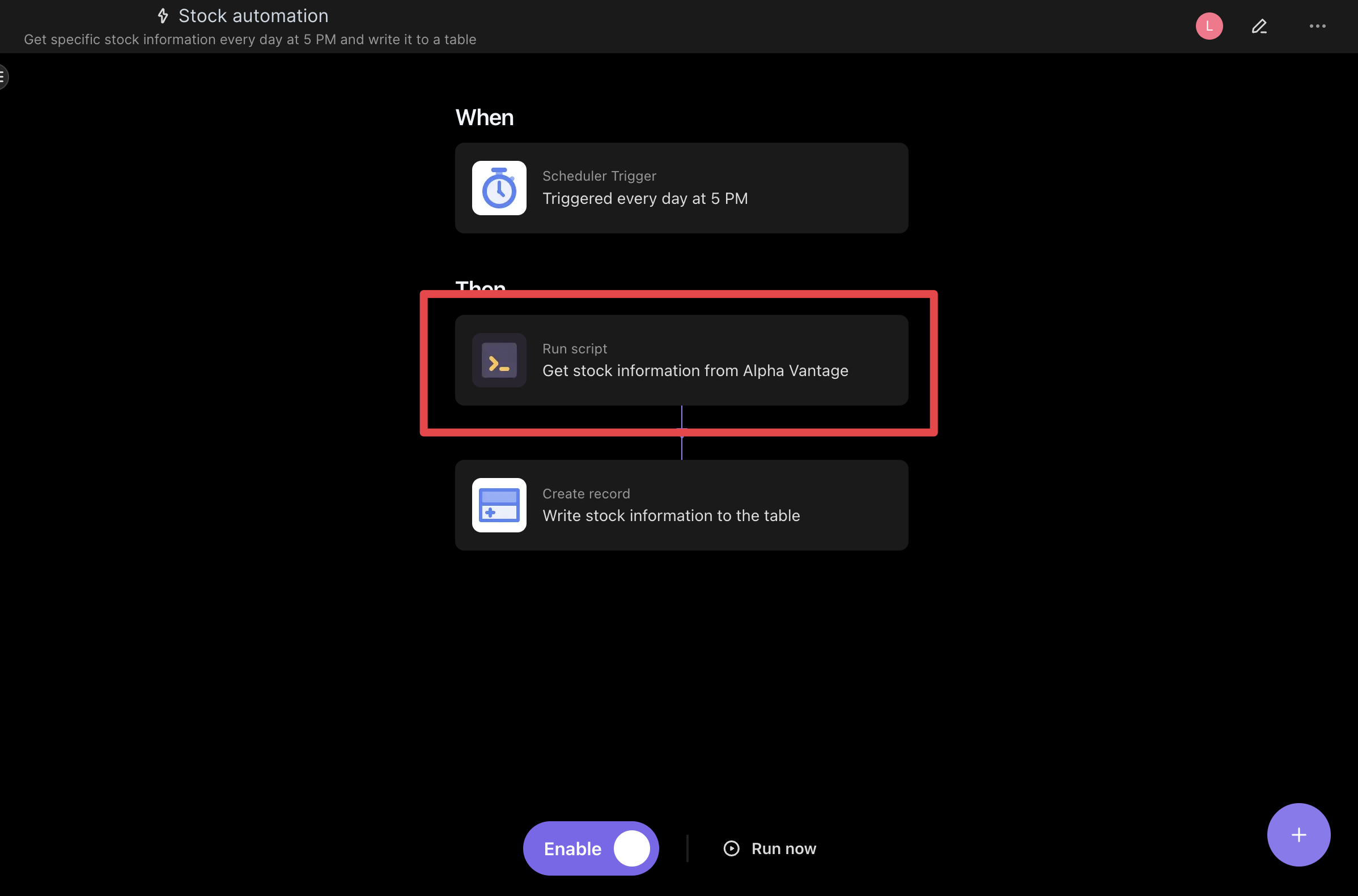 Configure Automation Task