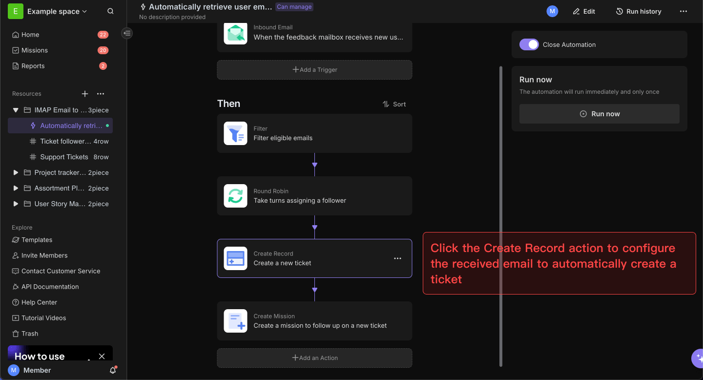 Configure Auto-Creation of Tickets