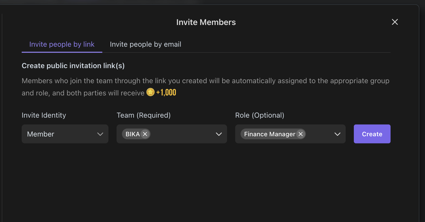 Invite Finance Manager